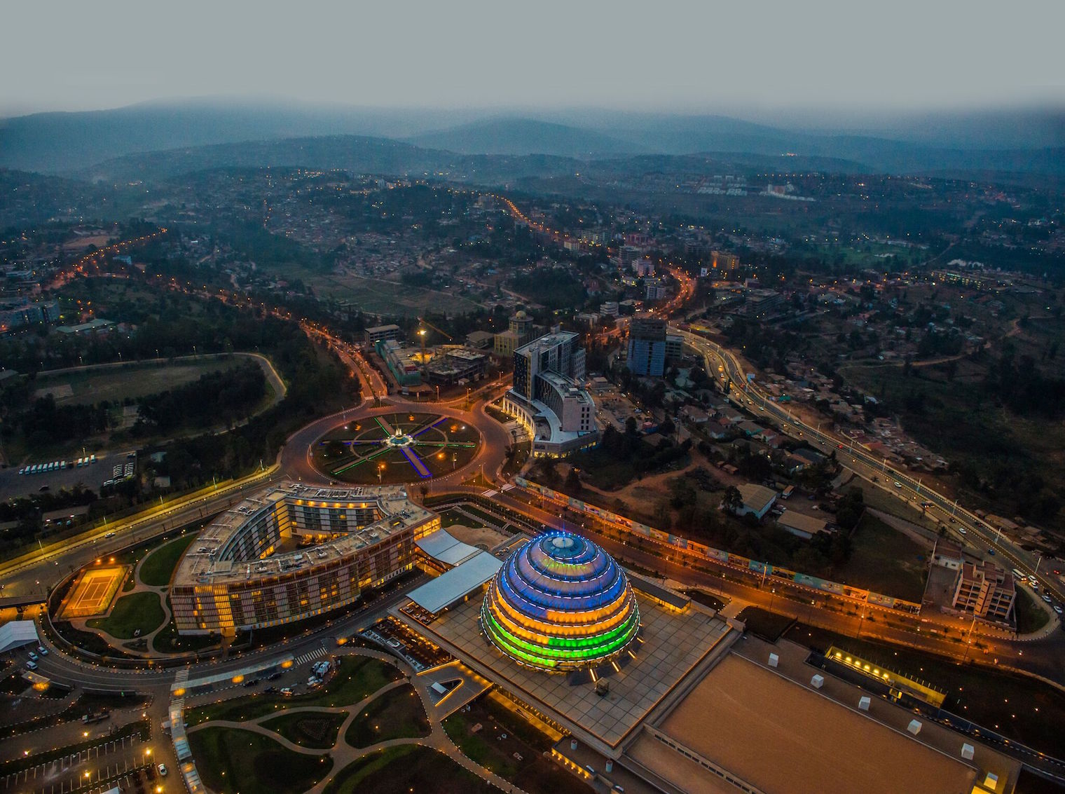 Kigali ariel scene